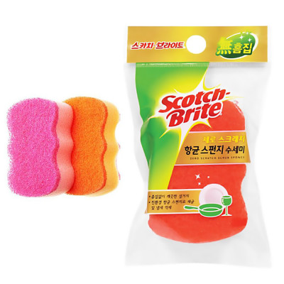 (00877)3m 제로스크래치스폰지수세미2입/5개