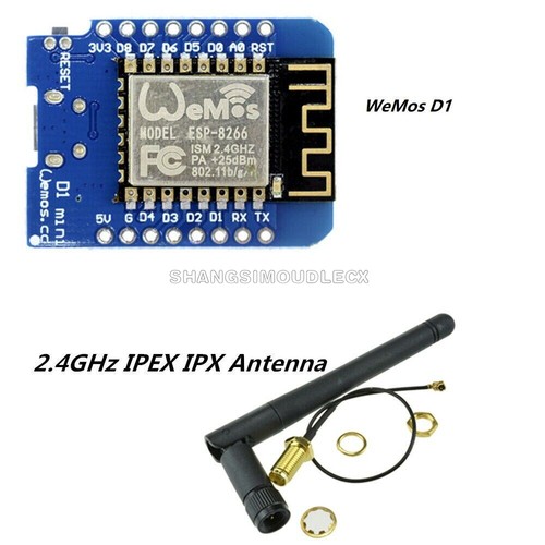 ESP8266 ESP-12 NodeMcu Lua WeMos D1 Mini WIFI CH340G Development Board + Antenna