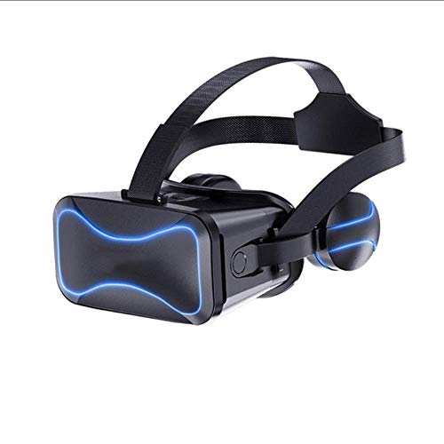 3D Virtual Reality Helmet Glasses, Portable Headset Blu-Ray Eye Protection Smart VR Glasses, Comes with Headphones HD Panoramic Immersive Design
