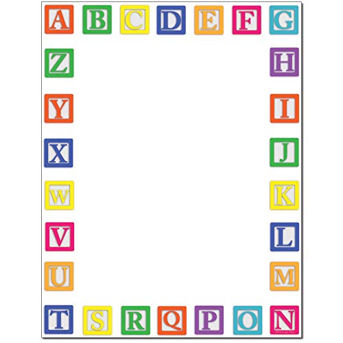 Alphabet Blocks Letterhead Laser & Inkjet Printer Paper (100 Pack)