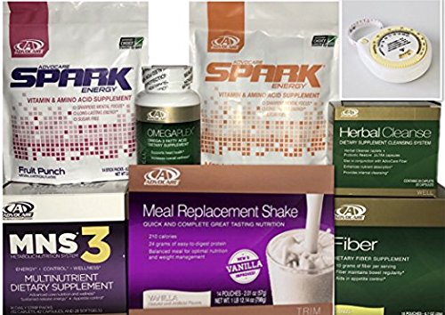 Advocare 24 Day Challenge, Vanilla Meal Replacement + Bonus.MNS3, Fruit & Mandrain Orange Spark