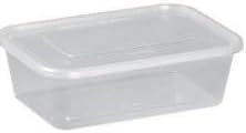 Plastic Container White, 750ml, Rectangular Storage Box