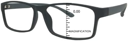 ProEyes Duncan, Big Men Progressive Blue Light Blocking Readers, 0 Strength on Top Lens