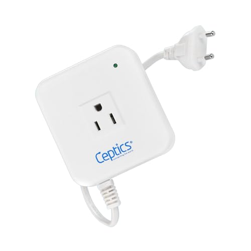 Ceptics 200 Watt Step Down Voltage Converter Converts 220V240V to 110V120V Ideal for Hair Straighteners, Laptops, and Chargers CE Certified Travel Voltage Converter