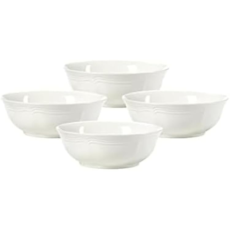 Mikasa French Countryside Cereal Bowl, 7-Inch, Set of 4, White - F9000-421