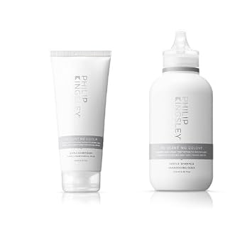 PHILIP KINGSLEY | No Scent No Color Gentle Shampoo & Conditioner Bundle | For Sensitive and Delicate Scalps | Sulfate-Free and Fragrance-Free | 8.4oz & 6.76oz