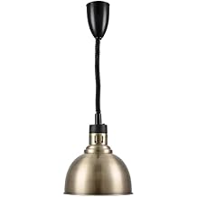 Commercial Food Heat Lamp Hot Food Warmer Light Restaurant Heating Lamps for Food,Hanging Type (Dia25(Bronze))