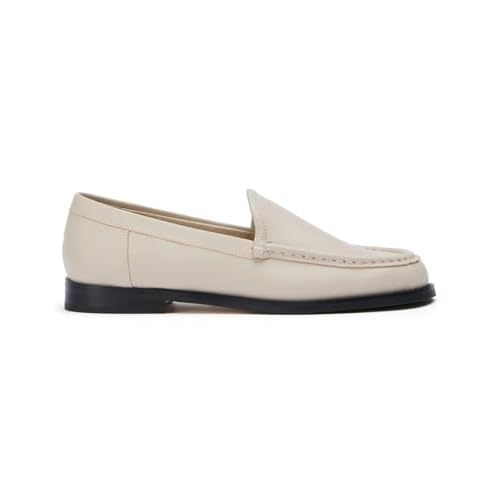 Round Toe Loafer Shoes for Women Slip On Flats Shoes Closed Toe Comfortable Casual Business