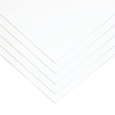 White High Impact Polystyrene Plastic Sheet .010"" x 25"" x 38"" (5 Pack)