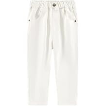KISBINI Boys' Uniform Pants Elastic Waistband Pull On Pants for Kids