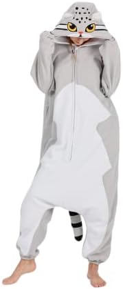 DarkCom Pallas Cat Onesie Halloween Costume One Piece Unisex Adult Pajamas Women Men Sleepwear Christmas Pajamas