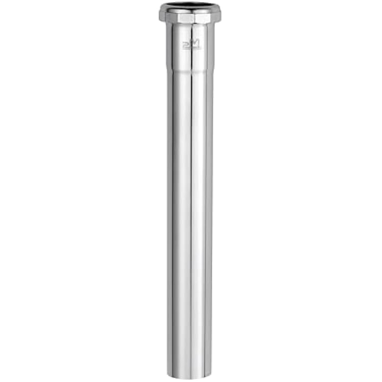 ZM 1-12 Inch Heavy Duty Extension Tube with Slip Joint Connection, 12 Inch Length, 22 Gauge, Brass Plumbing Fitting, Chrome
