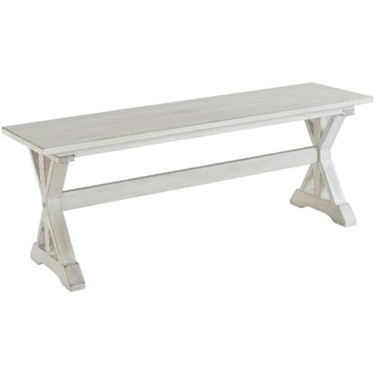 Boraam Jamestown Backless Dining Room Bench, Antique White
