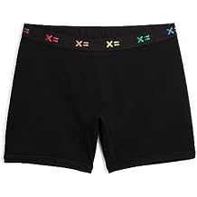 TomboyX No Fly Boxer Briefs Underwear With Flat Front for Women, 6 Inseam, Cotton Blend, Gender Neutral Boy Shorts Panties
