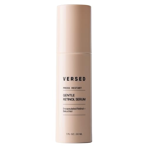 Versed Press Restart Gentle Retinol Serum - Bakuchiol Anti-Aging for Even Skin Tone, Fine Lines and Wrinkles for Sensitive Skin Press Restart Retinol Serum - 1 Fl Oz Pack of 1