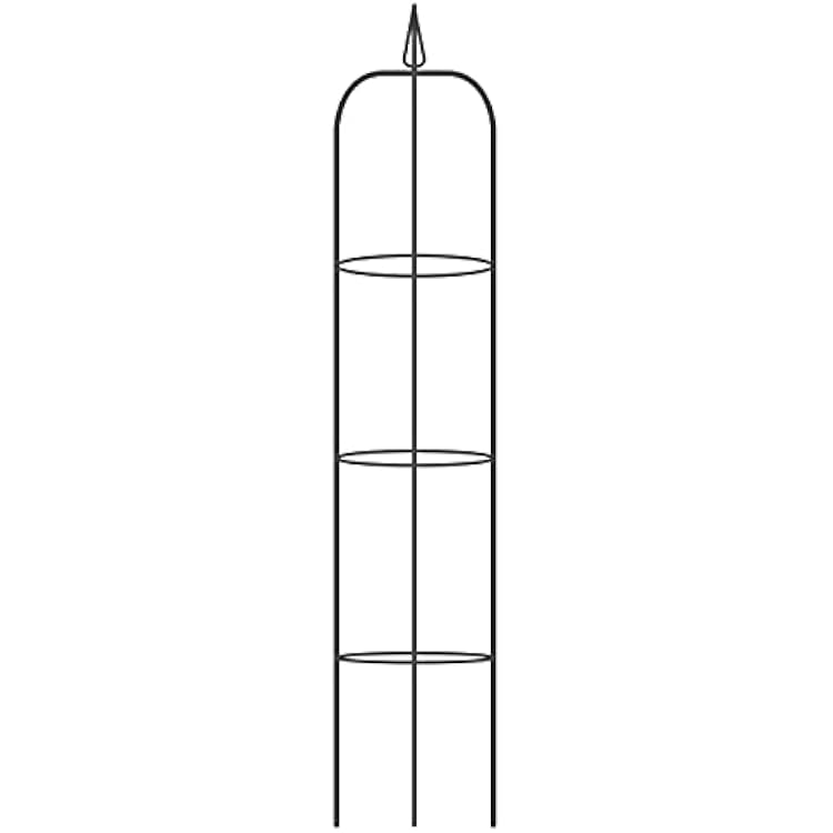 Gardman Decorative Easy Garden Obelisk R07701 Climbing Plant Metal Support. 75 Height x 13 Diameter, Black