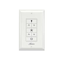 Hunter Universal Ceiling Fan Wall Control Switch - Hunter & Casablanca Fan Light Switch, Controls Speed & Light, Full Range Light Dimmer, Indoor Use - 99815, White