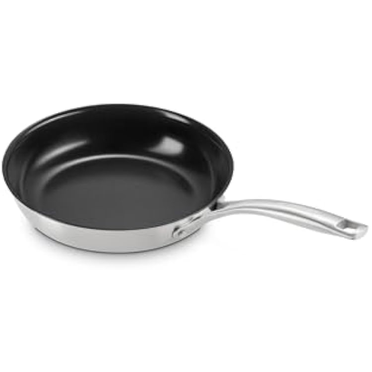 Le Creuset Essential Stainless Steel Non-Stick Shallow Round Frying Pan, 9.5"