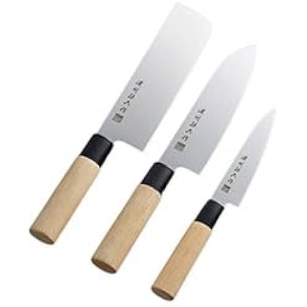 Onshu Magorokusaku Japanese Knife Set of 3 Black Mouth K20754618