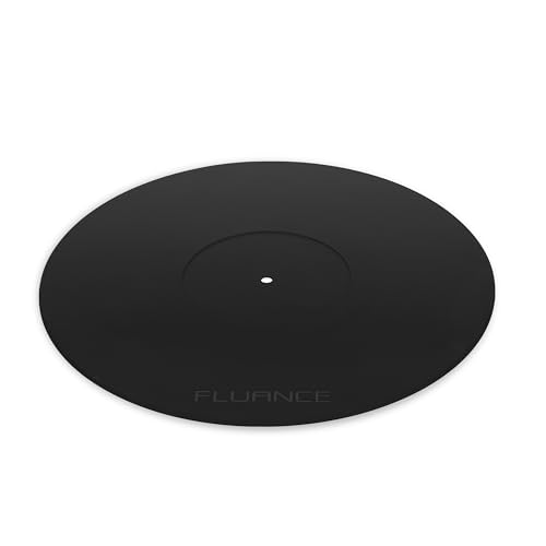 Fluance Turntable Platter Mat Rubber Black - Durable Audiophile Grade Silicone Design for Vinyl Record Players PFHTRP