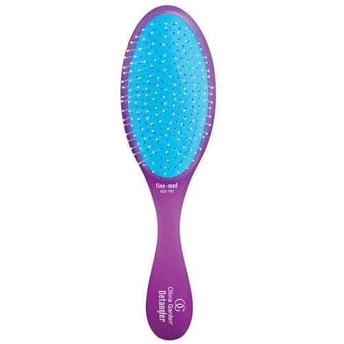 Olivia Garden Aurora Detangler Brush for Wet and Dry Fine to Medium Hair - Detangling Brush for Women, Men, Kids Purple