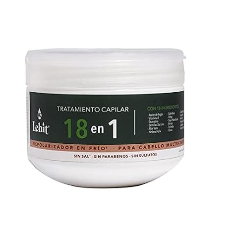 LEHIT Tratamiento Capilar 18 en 1 Repolarizador en Frio Para Cabello Maltratado Coctel | Salt Free Cocktail Repolarizer 18 in 1 Hair Treatment 10.1oz-300ml