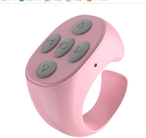 Bluetooth Ring Remote Control, Wireless Camera Shutter, 10M Long Distance, Bluetooth 5.3,Type-C,TPE Soft Silicone,2 Replaceable Sizes for Selfie/Video/Browsing (Black)