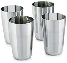 neelam Stainless Steel 7.5 (22g) PRM Thums Up Glass, 450 ml, 4-Piece, Silver