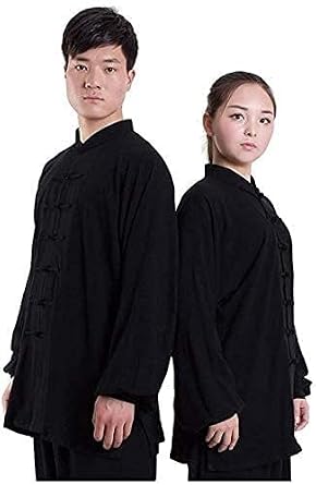 TaiChi Uniform,Tai Chi Clothing, Tai Chi Uniform Clothing - Qi Gong Martial Arts Wing Chun Shaolin Kung Fu Taekwondo Training Cloths Apparel(Black_3XL)