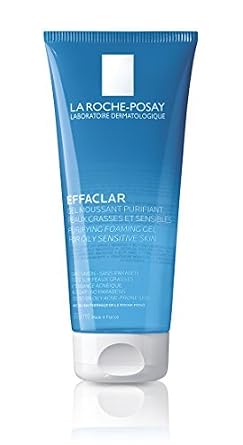 La Roche-Posay Effaclar Purifying Foaming Gel Cleanser for Oily Skin, Alcohol Free Acne Face Wash, Oil Absorbing Deep Pore Cleanser, Oil Free, Light Scent and Safe for Sensitive Skin