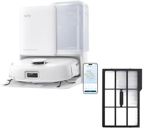 eufy Robot Vacuum E25 White & Replacement Filter for RoboVac (Bundle)