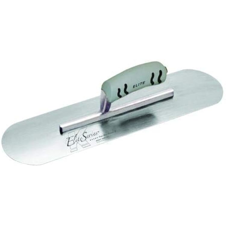 Kraft Tool CFE435PF 10"x3" Elite Series Five Star Carbon Steel Pool Trowel w/ProForm Handle - 3" Shank