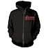 Saxon Men's Strong Arm of The Law Zippered Hooded Sweatshirt Black