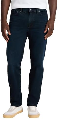 EXPRESS Mens Slim-Straight Stretch Jeans Flex Denim with Comfortable Fit and Durable Construction Black Wash