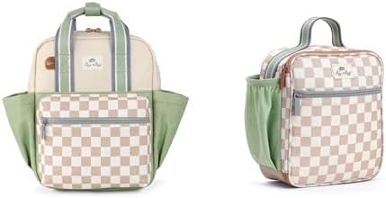 Itzy Ritzy Toddler Backpack & Coordinating Lunch Box Bundle (Checkerboard)