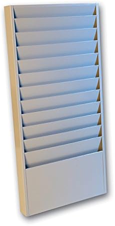 Repair Order Racks - 12-Pocket Rack | 28" H x 13" W x 2" D order rack for automotive service organization, featuring durable storage for work orders and documents