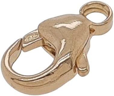 7.8MM 14K Solid Yellow Gold Teardrop Lobster Clasp with Ring by CRAFT WIRE