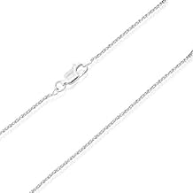 SEA OF ICE Sterling Silver Sparkle Rock Chain Anklet for Women, Italian made chain - 2mm Anklet size 9", 10" and 11" women anklet jewelry