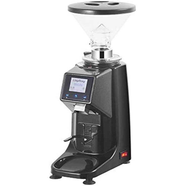 Huanyu Electric Coffee Grinder Professional Coffee Machine Commercial&Home Grinding Machine Automatic Burr Grinder 250W 19 Gear Fine - Coarse Grind Size Setting Stainless Steel Cutter Pulverizer 500G