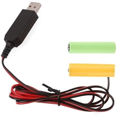 USB to 3V Power Supply Battery Adapter Cable Replace 2X 1.5V LR6 AA Batteries