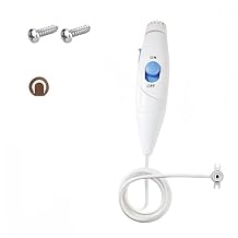 Replacement Hose and Handle Parts Compatible with Waterpik Replacement Parts - Waterpik Water Flosser WP-100 WP-300 WP-660 WP-900 Series Oral Irrigator, Oral Hygiene Accessories(Slide Switch, White)