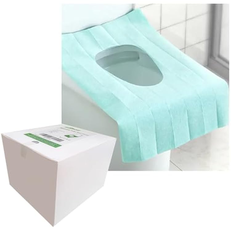 Greenour Disposable Toilet Seat Covers | 60 Travel Pack | Extra Thick & Waterproof | Sticker-Free Design for Adults & Kids | Great for Public Toilets Airplane, Restroom, Outdoors