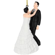Tree Buddees Funny Bride & Groom Marriage Wedding Ornament Great Gift for Newlyweds - Also Works as a Hilarious Wedding Cake Topper