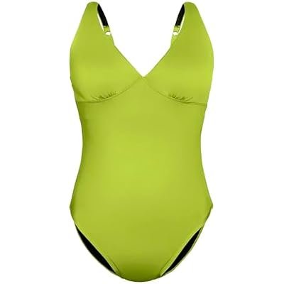 KNIX Women Leakproof Period Swimwear Plunge One-Piece Light Flow Protection, Absorbs 13 Regular Tampons, UPF 50