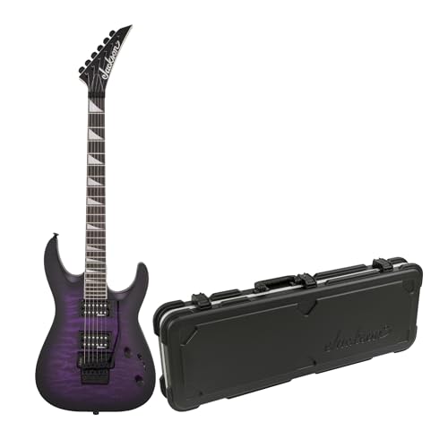 Jackson JS Series Dinky Arch Top JS32Q DKA 6-String Electric Guitar Purple Burst Bundle with Jackson Heavy Duty and Secure Multi-Fit Molded Case for Dinky and Soloist Guitars Black 2 Items