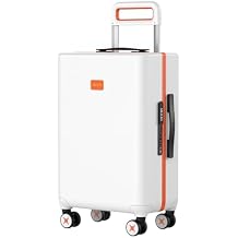 20 Inch Carry on Luggage Zipperless for Women, Hardside Rolling Suitcase with Spinner Wheels, TSA Lock, Lightweight PC Hard Shell Luggage 22x14x9 Airline Approved for Women, White