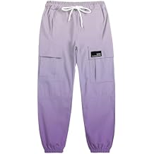 Cromoncent Girls & Womens Camo Print Cargo Pants Outdoor Lightweight Jogger Baggy Pants, 6 Years - XX-Large