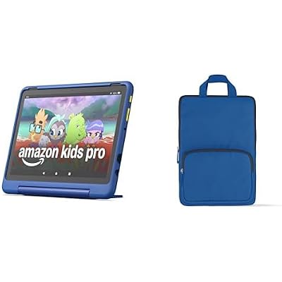 Amazon Fire HD 10 Kids Pro tablet Sleeve Bundle Bundle includes Amazon Fire HD 10 Kids Pro tablet, 32GB, Nebula & Denim Carrying Case