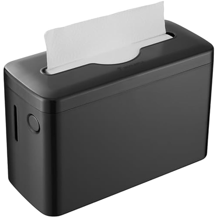 Multifold Paper Towel Dispenser Countertop, Heavy Duty Wide-Design, 300-Sheet Large Capacity Black Paper Towel Holder, Compatible with Tork, AmazonCommercial, Kleenex, Scott, Pacific Multifold Towels