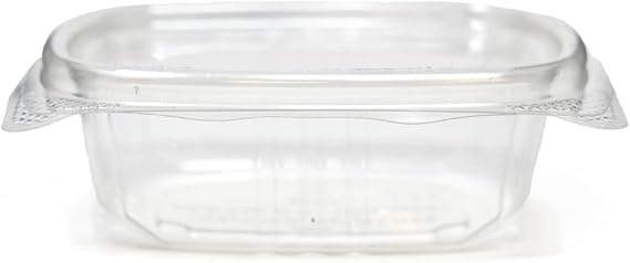4 OZ RPET Clear HINGED LID Deli Container (400 Per Case)